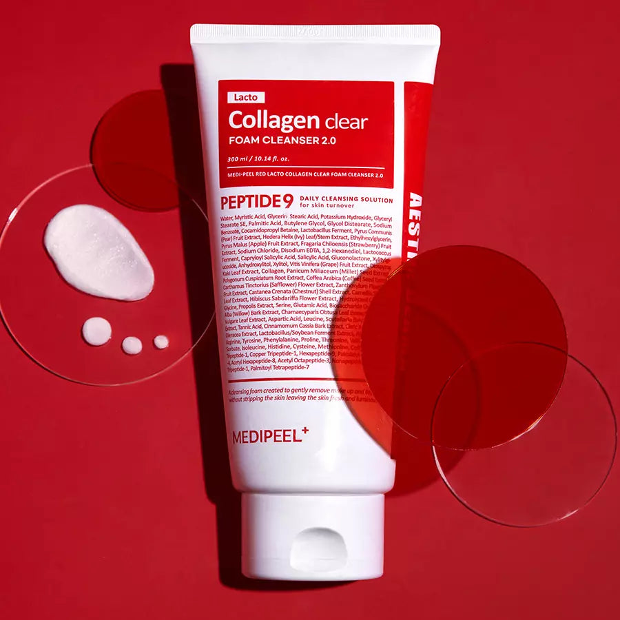 MEDIPEEL+ —  Red Lacto Collagen Clear Foam Cleanser 2.0 (300ml)