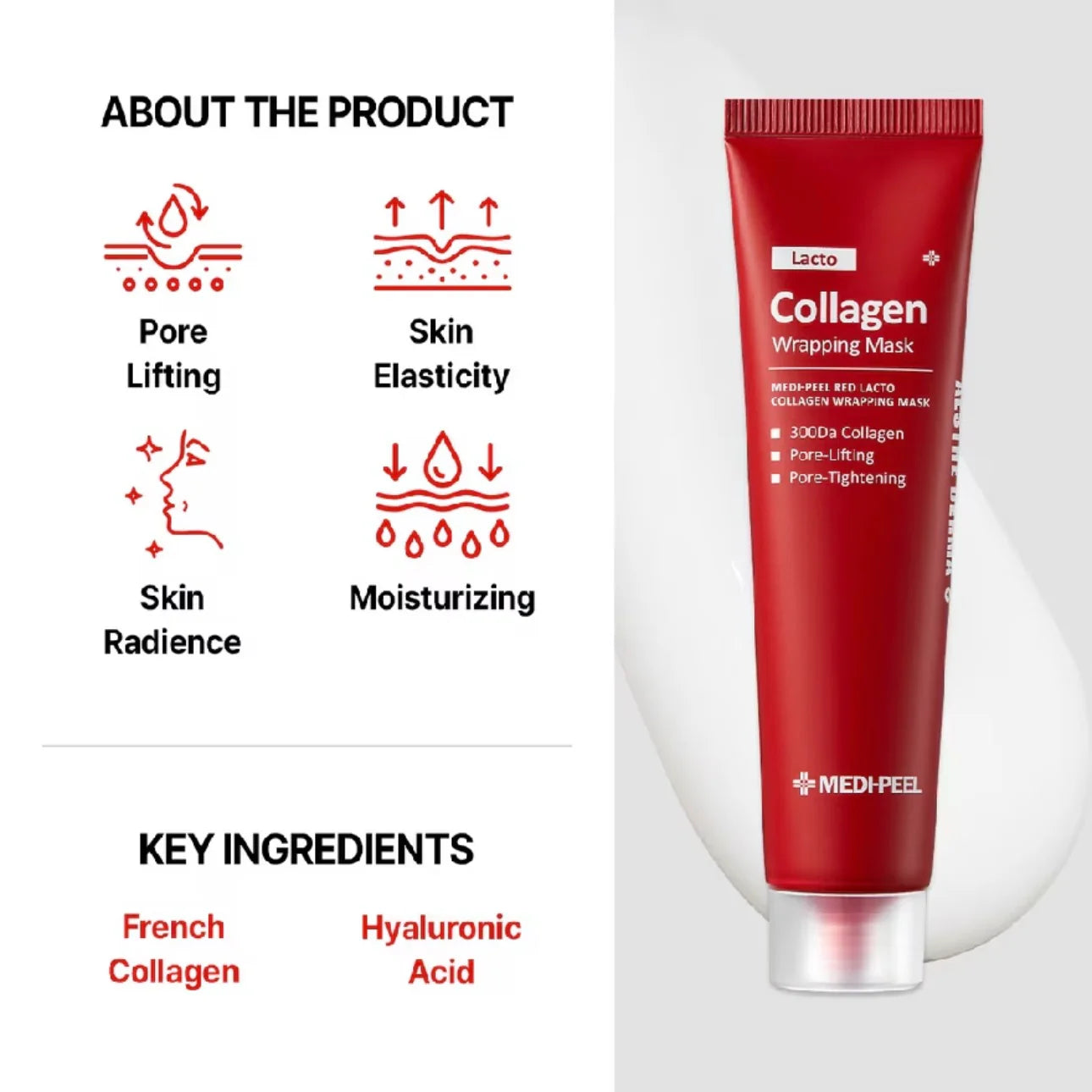 MEDIPEEL+ — Red Lacto Collagen Wrapping Mask (70ml)